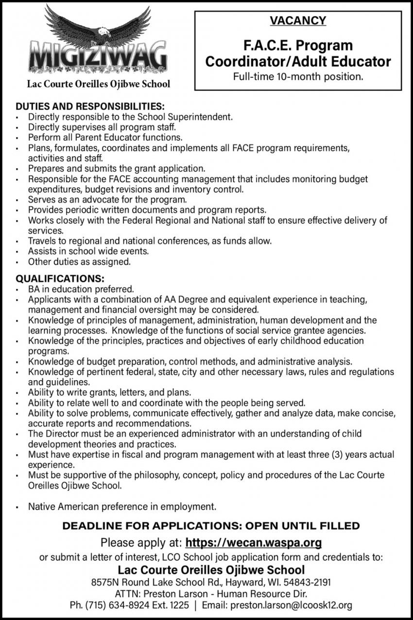 Lac Courte Oreilles Ojibwe School