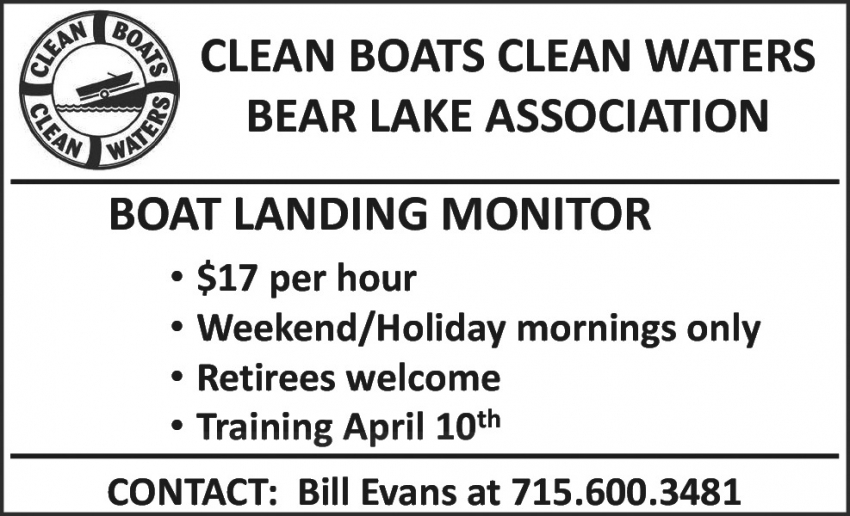 Clean Boats Clean Waters Bear Lake Association