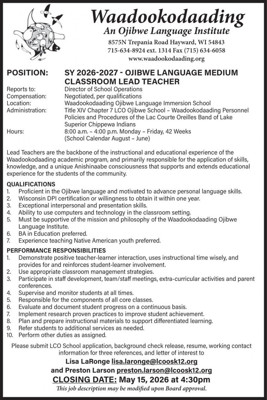 Waadookodaading Ojibwe Language Institute