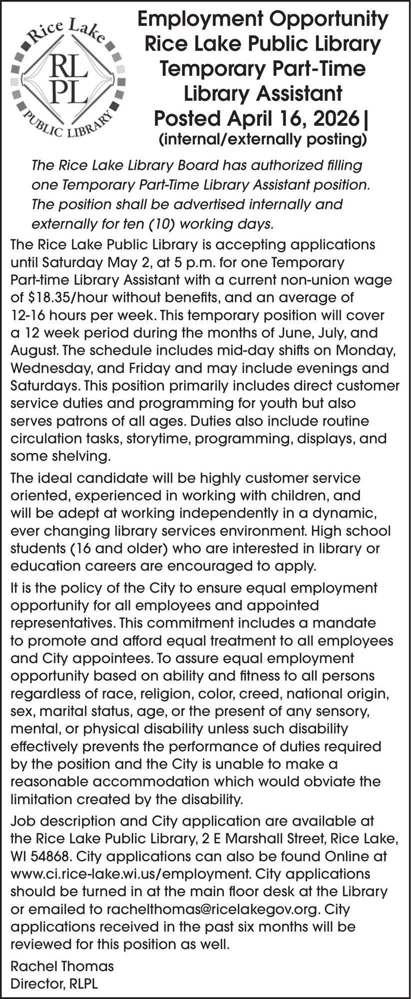 Rice Lake Public Library 