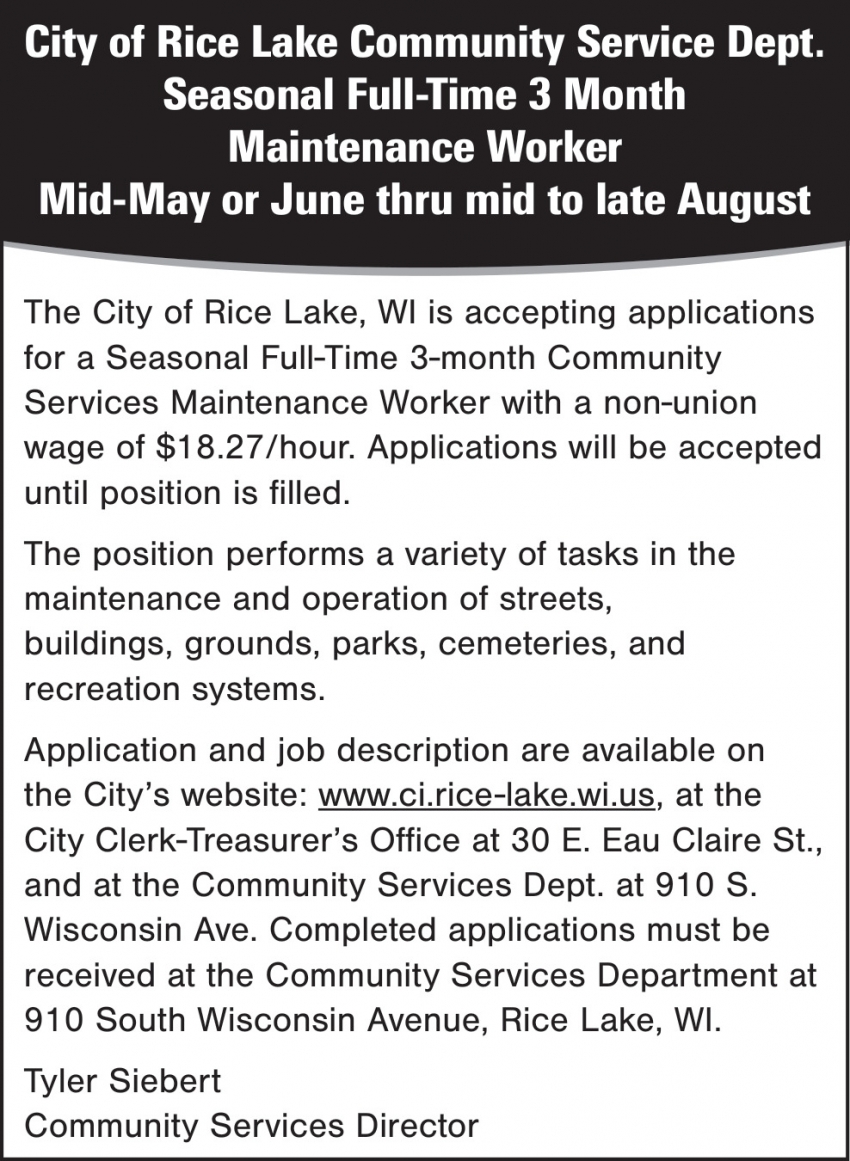 City of Rice Lake