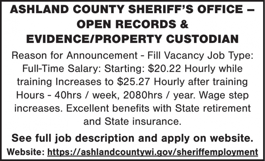 Ashland County Sheriff's Office