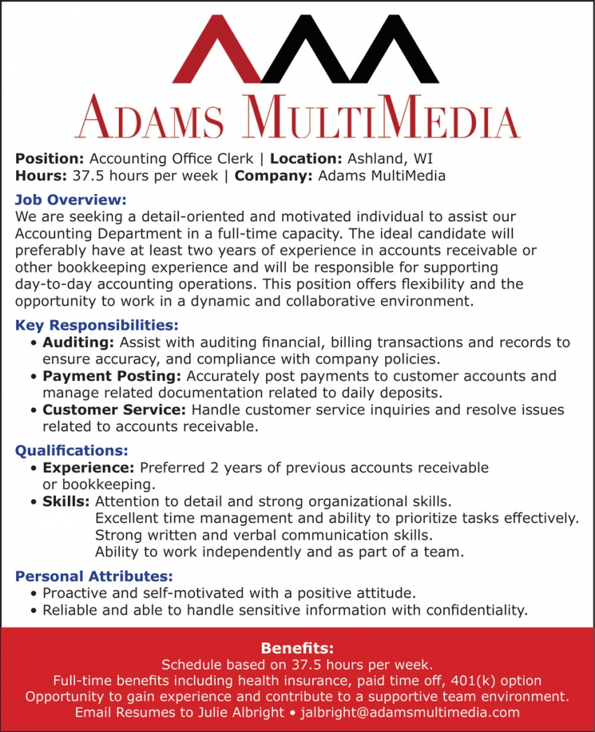 Adams MultiMedia - Julie Albright