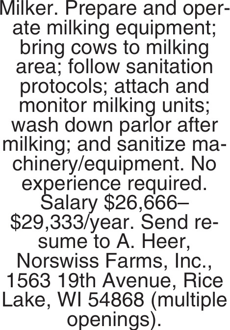 A. Heer, Norswisss Farms, Inc.