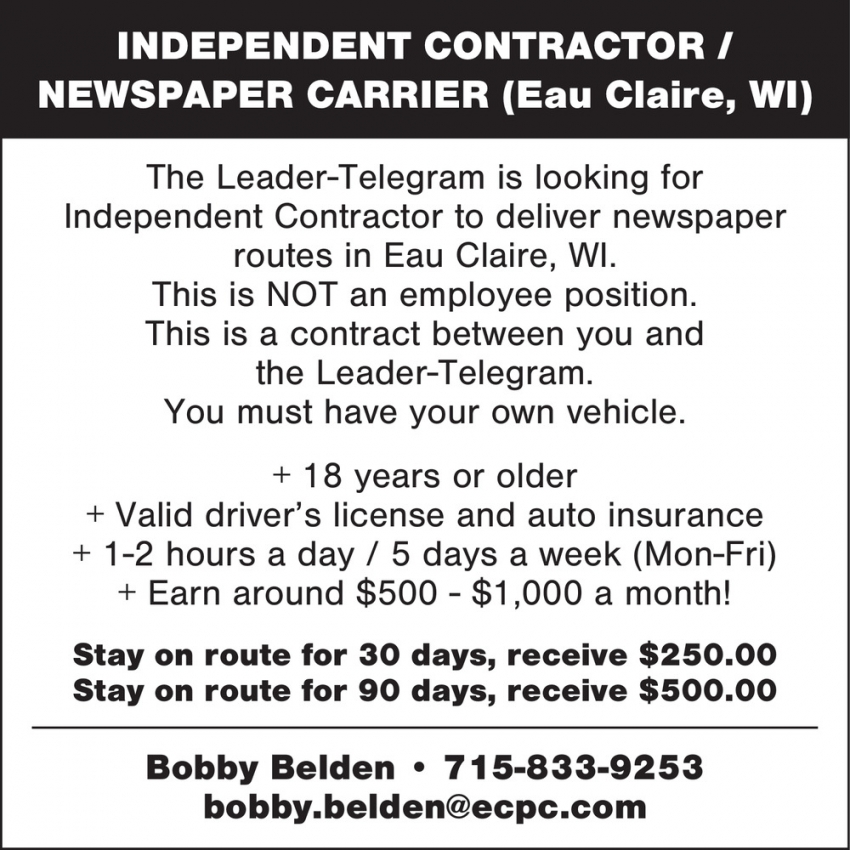 Leader-Telegram / Bobby Belden