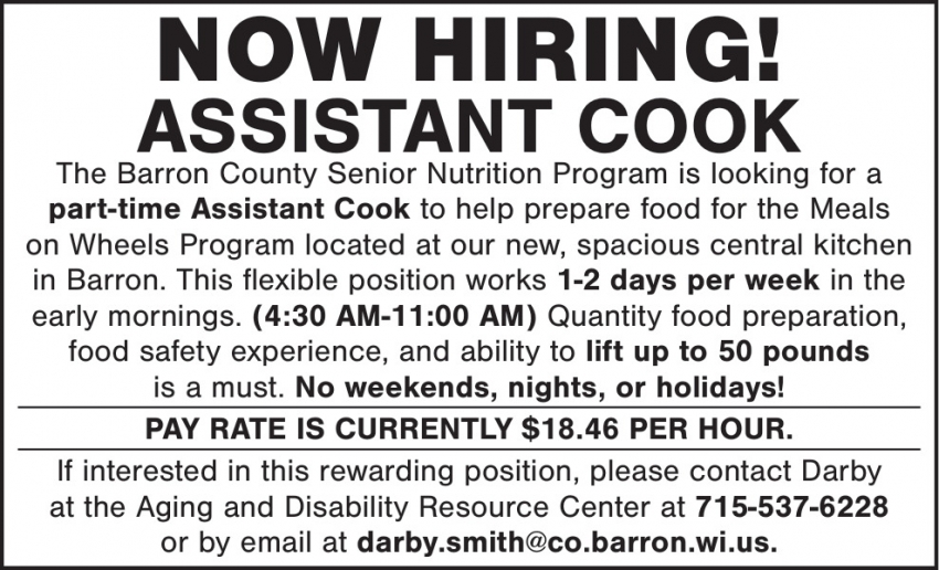 The Barron County Senior Nutrition Program