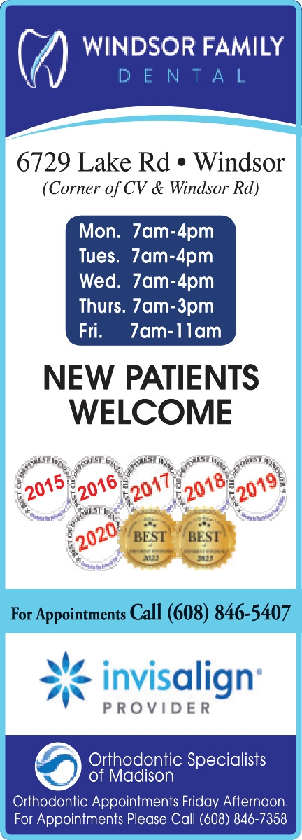 New Patients, Windsor Family Dental, Windsor, WI