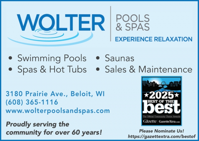 Swimming Pools, Wolter Pools & Spas, Beloit, WI