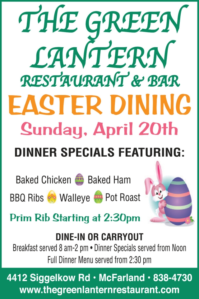 Easter Dining, The Green Lantern Restaurant, Mcfarland, WI