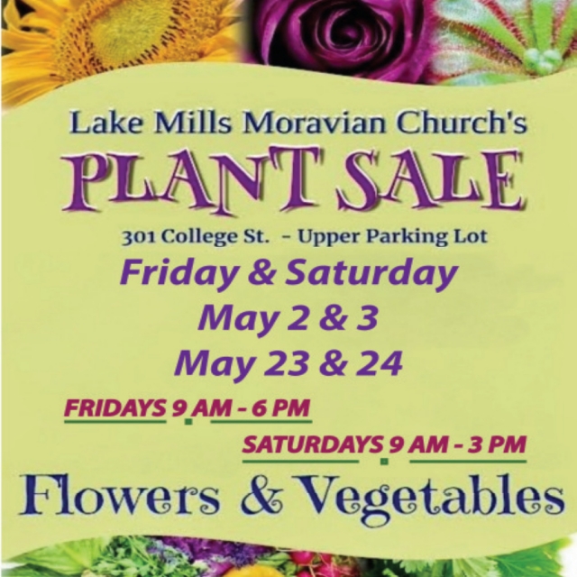 Plant Sale, Lake Mills Moravian Church, Lake Mills, WI