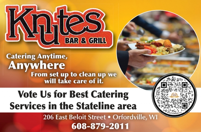 Vote Us for Best Catering Services in The Stateline Area, Knutes Bar & Grill, Orfordville, WI