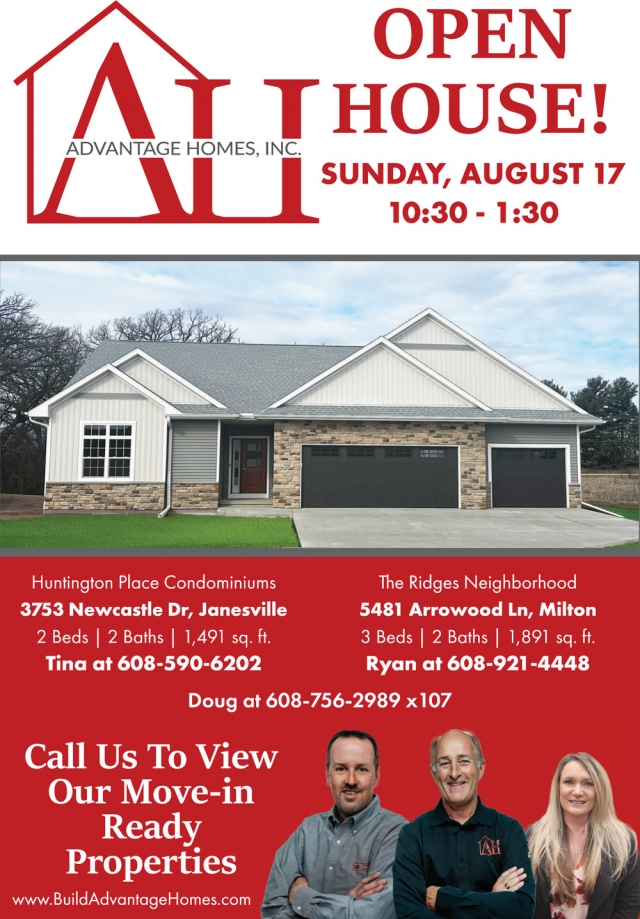 Open House!, Advantage Homes Inc., Janesville, WI