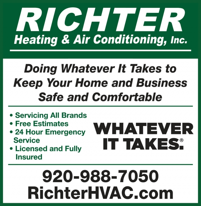 Heating & Air Conditioning, Richter Heating & Air Conditioning Inc., Watertown, WI