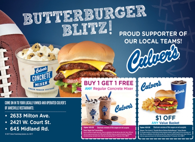 Butterburger Blitz!, Culver's of Janesville, Janesville, WI