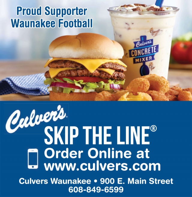 Proud Supporter Waunakee Football, Culver's of Waunakee, Waunakee, WI
