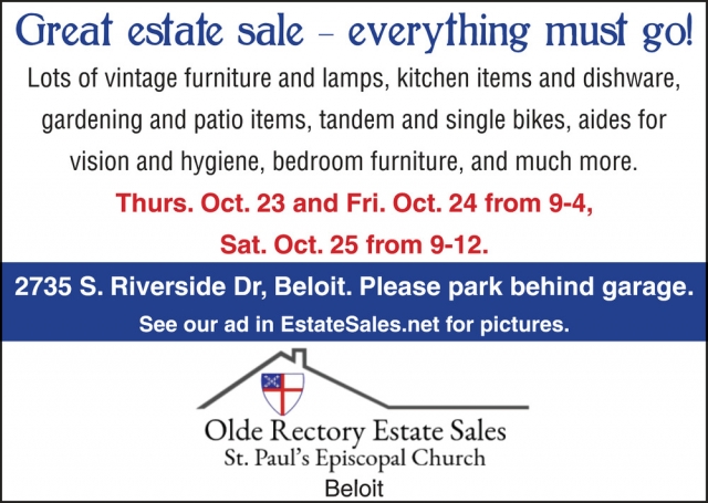 Great Estate Sale, St. Paul's Episcopal Church, Watertown, WI