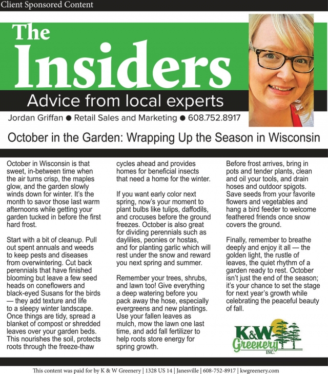 The Insiders, K&W Greenery, Janesville, WI