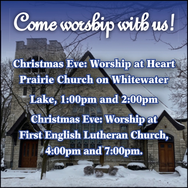 Come Worship with Us!, Heart Prairie Church of Whitewater - First English Lutheran Church