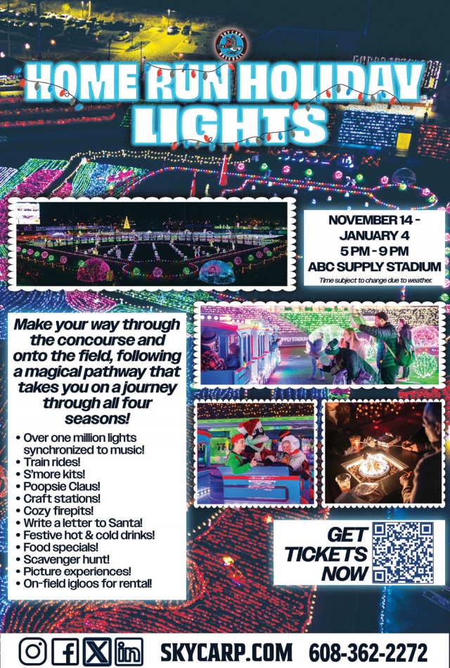 Home Run Holiday Lights, Beloit Sky Carp