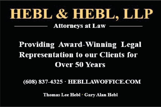Providing Award-Winning Legal Representation, Hebl & Hebl LLP, Sun Prairie, WI