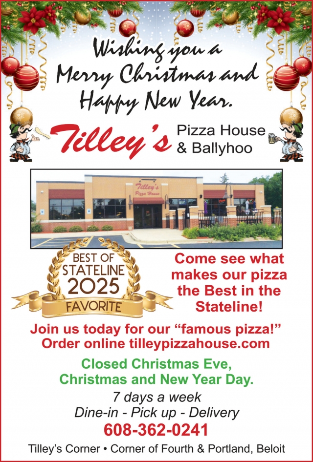 Pizza House & Ballyhoo, Tilley's Pizza, Beloit, WI