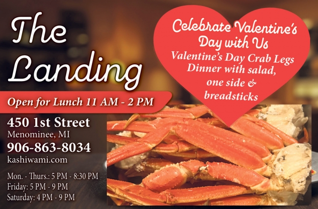 Celebrate Valentine's Day with Us, The Landing Restaurant, Menominee, MI