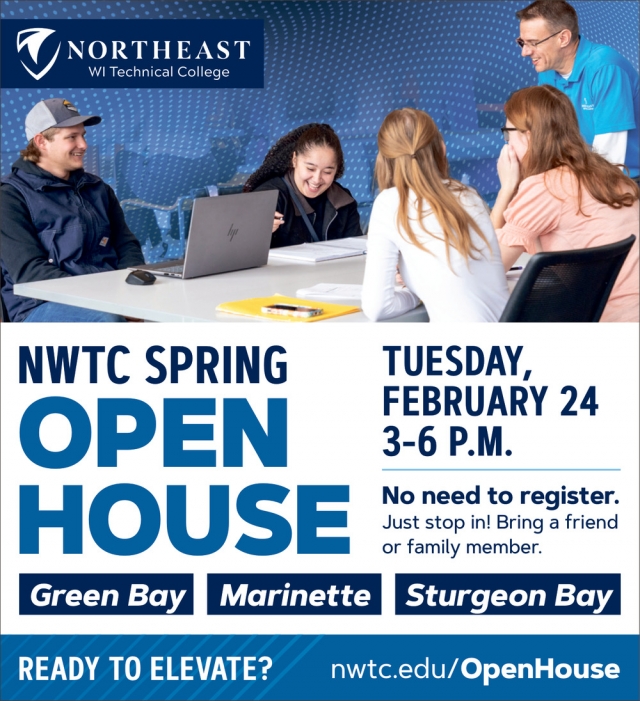 NWTC Spring Open House, Northeast WI Technical College Marinette Campus, Marinette, WI