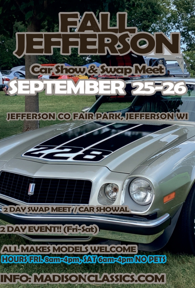 Fall Jefferson Car Show & Swap Meet, Madison Classics, Madison, WI