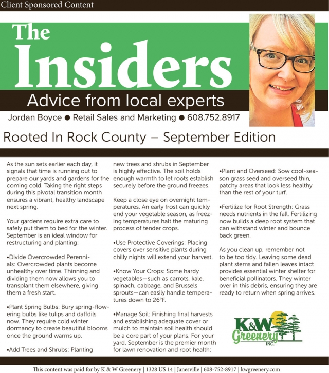 The Insiders, K&W Greenery, Janesville, WI