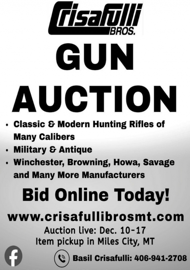 Gun Auction, Crisafulli Bros, Glendive, MT