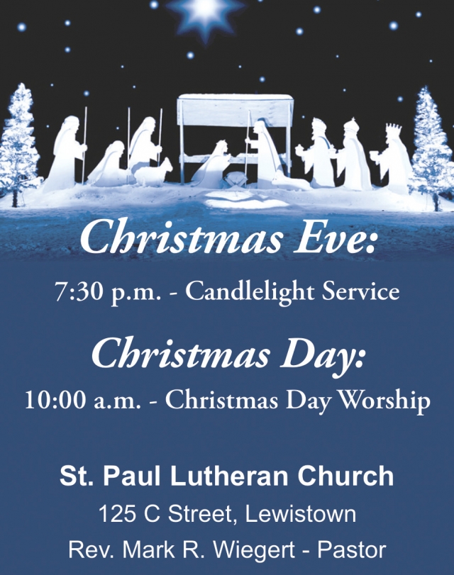 Christmas Eve, St. Paul Lutheran Church, Lewistown, MT