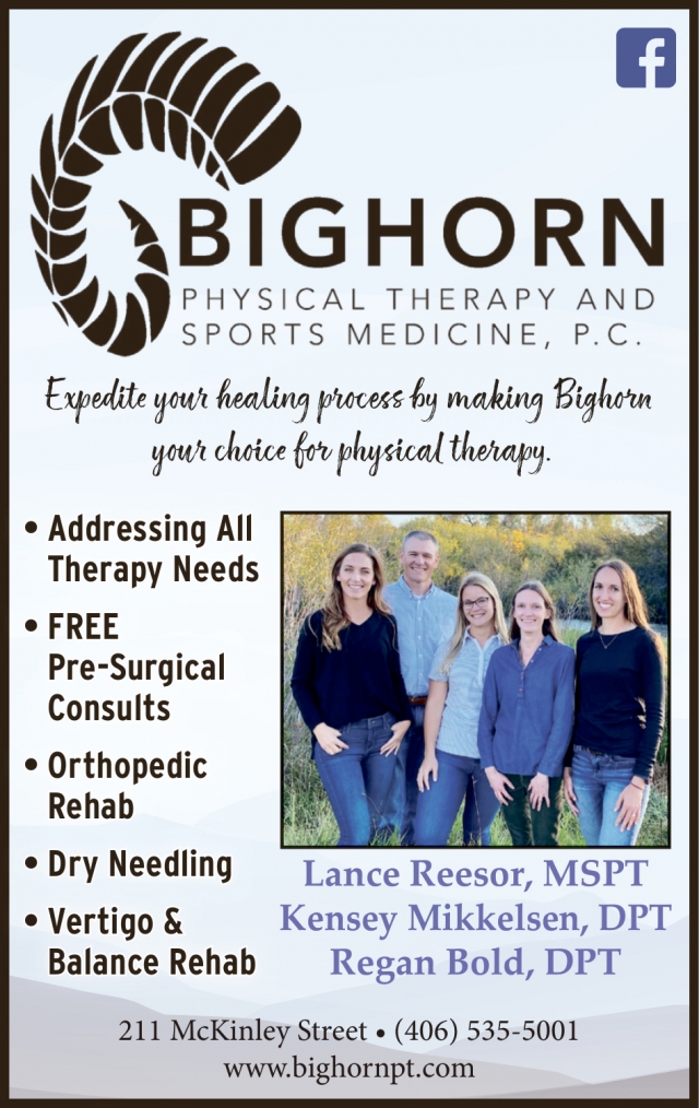 Addressing All Therapy Needs, Bighorn Physical Therapy, Lewistown, MT
