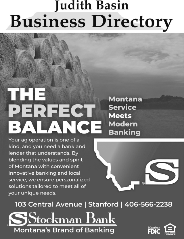 Montana's Brand of Banking, Stockman Bank - Stanford, Stanford, MT