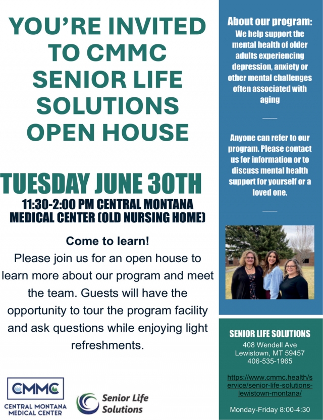 CMMC Senior Life Solutions Open House, Central Montana Medical Center, Lewistown, MT