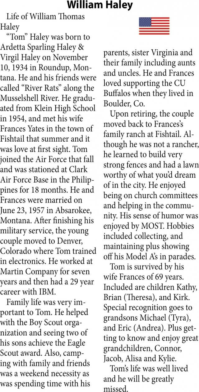 Celebration of Life, William Haley