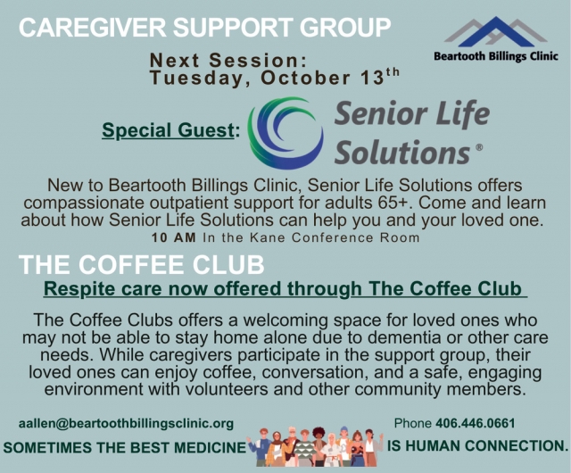 Caregiver Burnout? Find Relief, Beartooth Billings Clinic, Red Lodge, MT