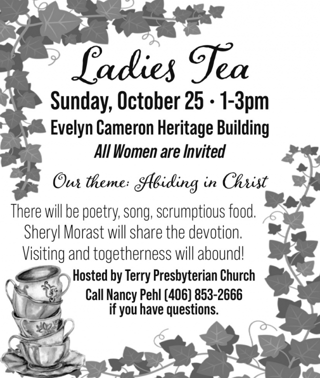 Join Us for a Ladies Tea, Ladies Tea - October 25, 2026