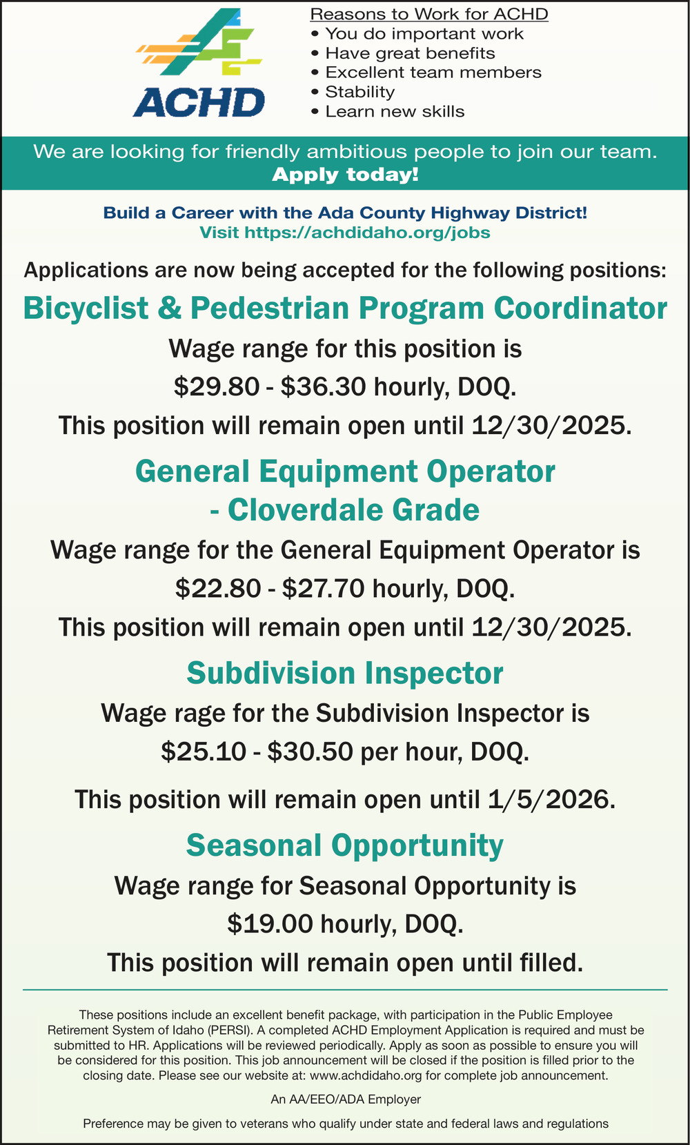 Bicyclist & Pedestrian Program Coordinator