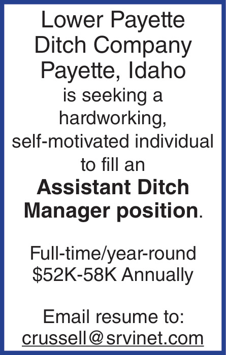 Assistant Ditch  Manager