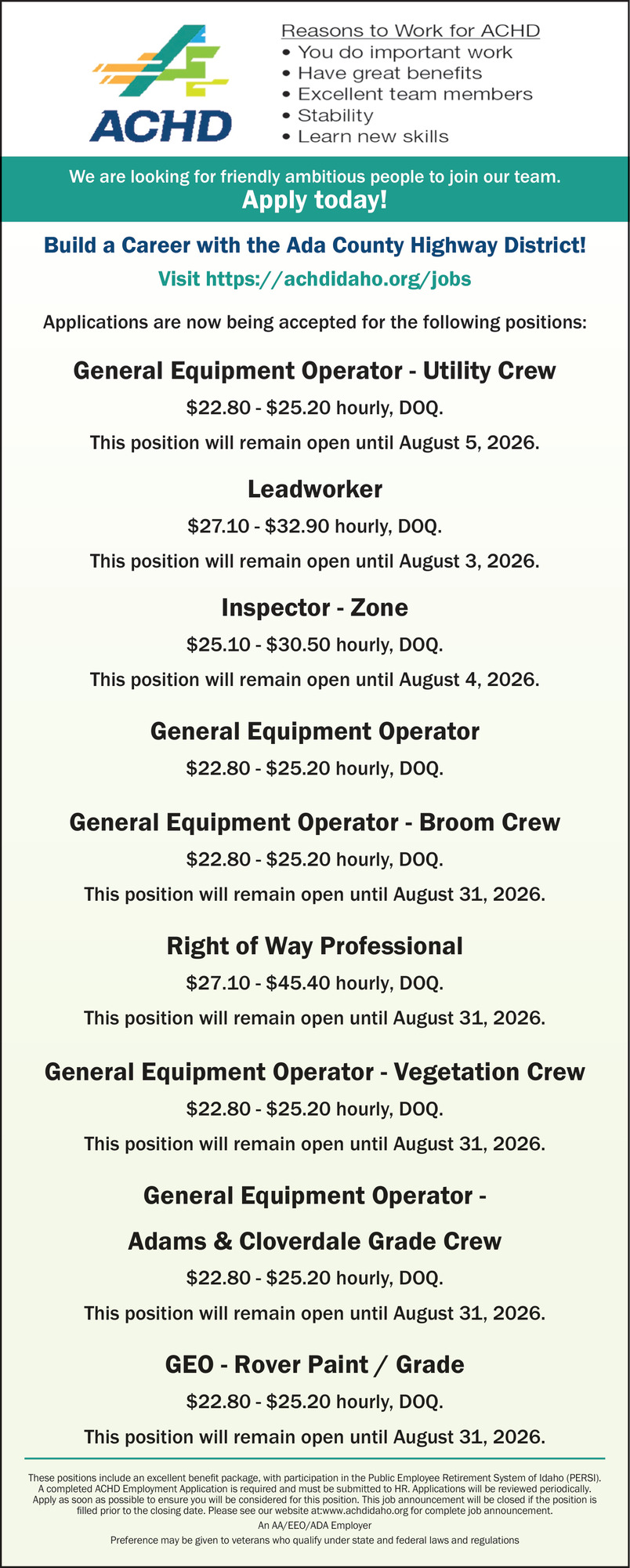 General Equipment Operator