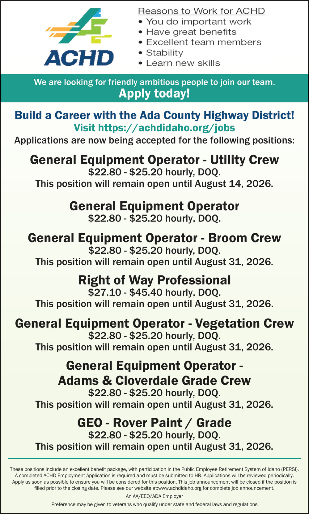 General Equipment Operator